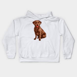 Valentine Labrador Retriever Shaped Chocolate Kids Hoodie